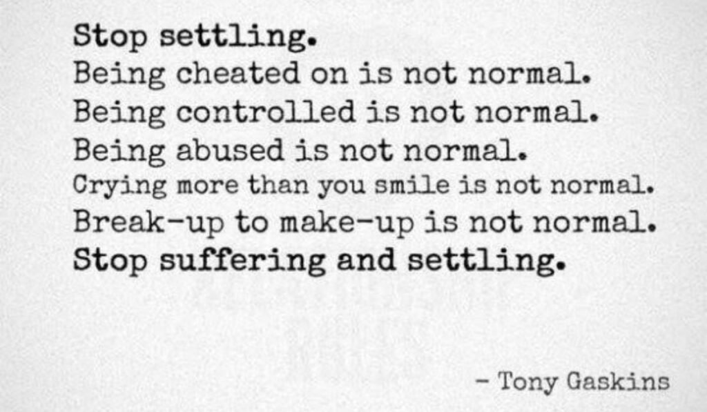 Stop Settling